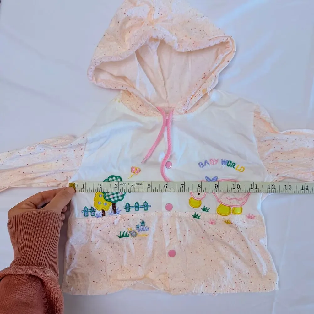 Vintage 80s Baby World Patchwork Embroidered 2pc Outfit Sz 24mo / 2T